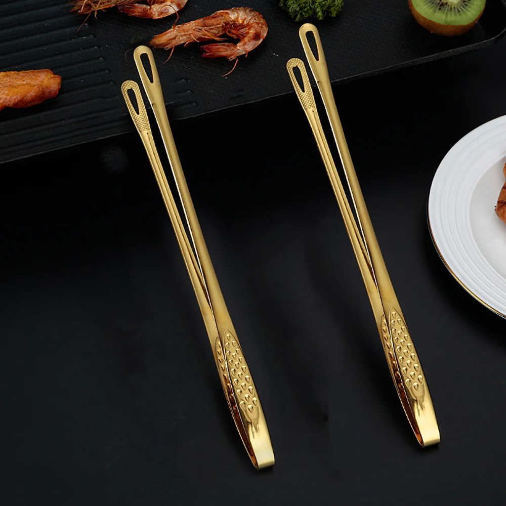 Hi Tech Kitchen Accessories - 1PC 스테인레스 스틸 식품 집게 긴