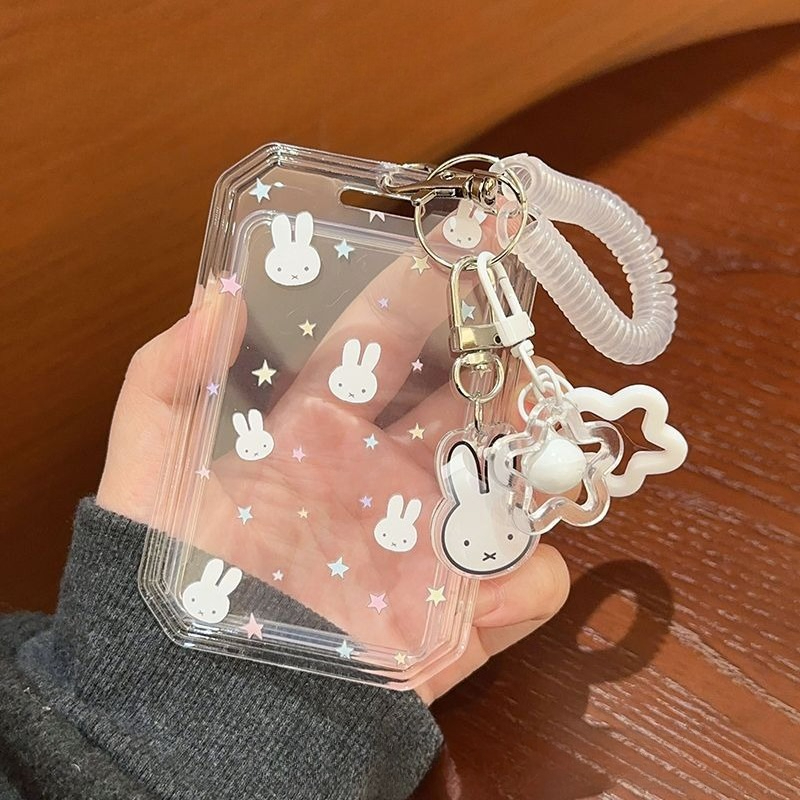 Kawaii Tech Accessories - 귀여운 미피 ID 카드 홀더, 끈