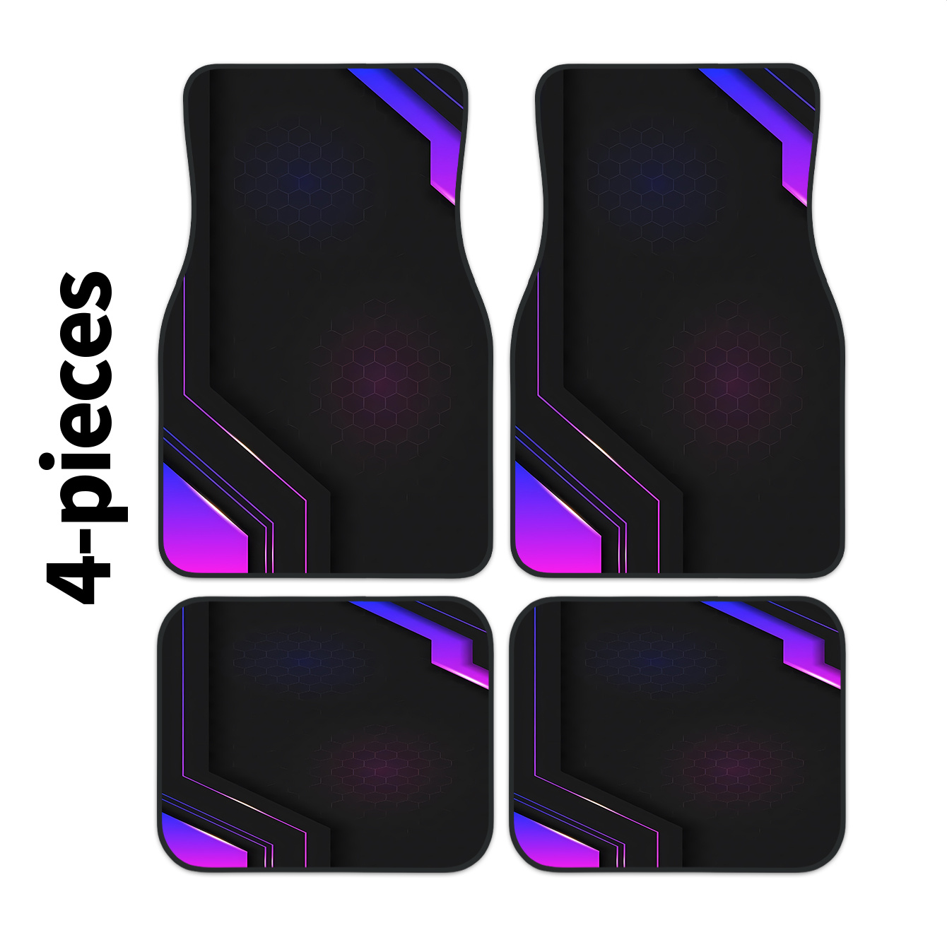 Tech Accessories Luxury - 4개 2D 하이테크 기하학 패턴 자동차