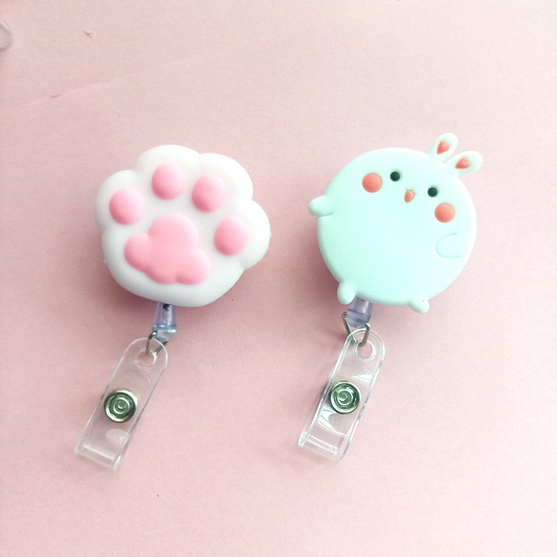 만화 팬더 햄스터 고양이 배지 릴 작업 카드 ID 홀더 - Kawaii Tech Accessories 리뷰 및 가격