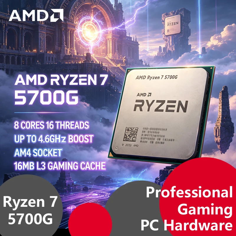 AMD 라이젠 7 5700G 트레이 데스크탑 CPU,  - Amd Cpu Ryzen 7 리뷰 및 가격