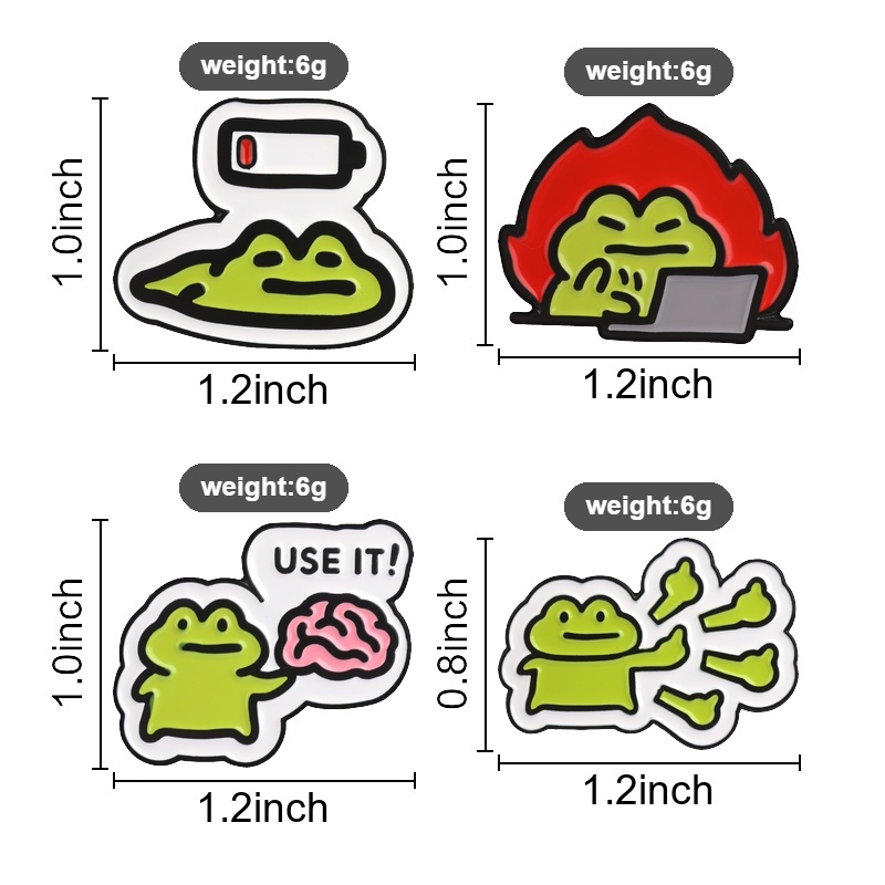 재미있는 개구리 배지 귀여운 만화 에나멜 핀 직장 사무 - Kawaii Tech Accessories 리뷰 및 가격