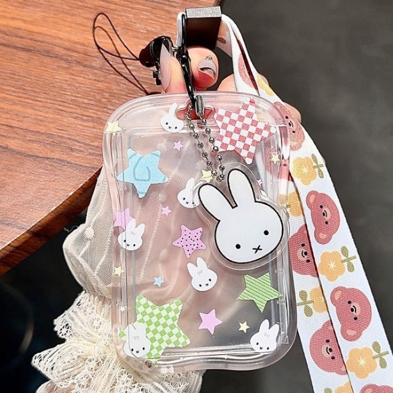 귀여운 미피 ID 카드 홀더, 끈 포함, 귀여운 만화  - Kawaii Tech Accessories 리뷰 및 가격