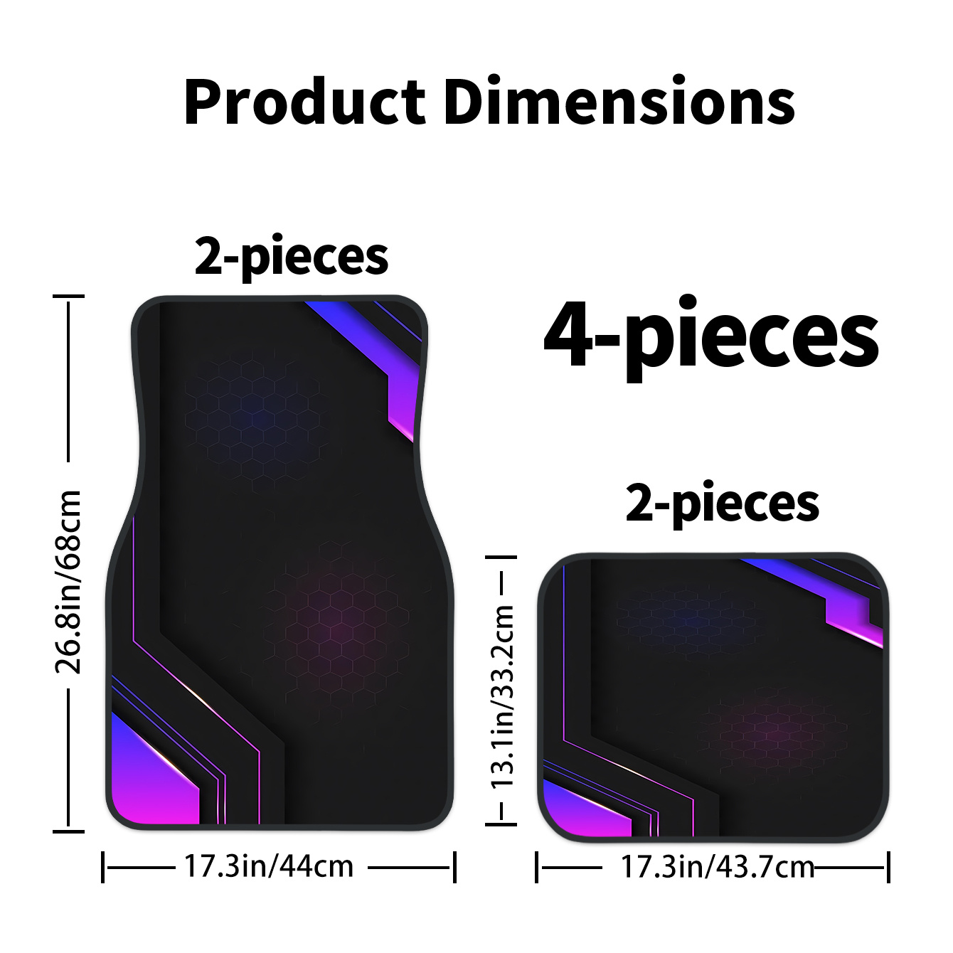 4개 2D 하이테크 기하학 패턴 자동차 바닥 매트 |  - Tech Accessories Luxury 리뷰 및 가격