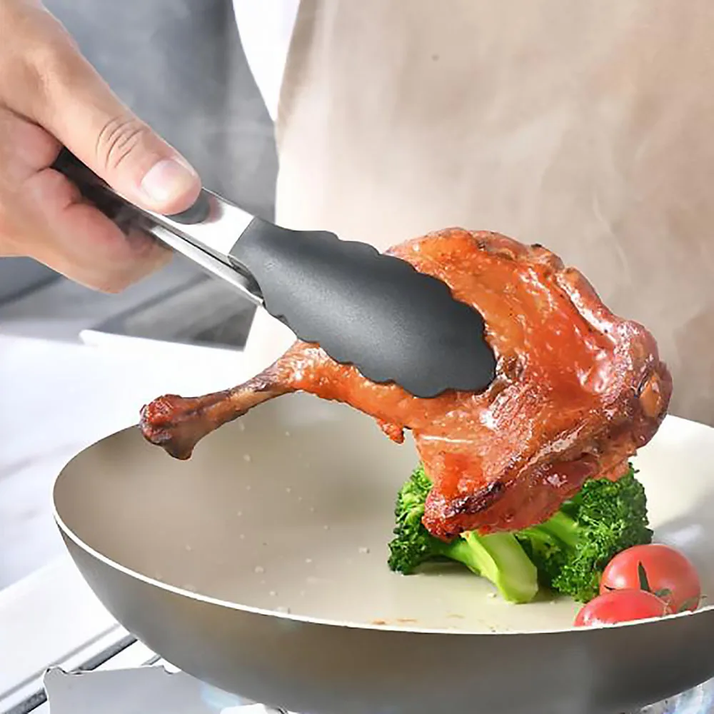 실리콘 식기 세트, 검은색 논스틱 조리기구, 나무 손잡 - Hi Tech Kitchen Accessories 리뷰 및 가격