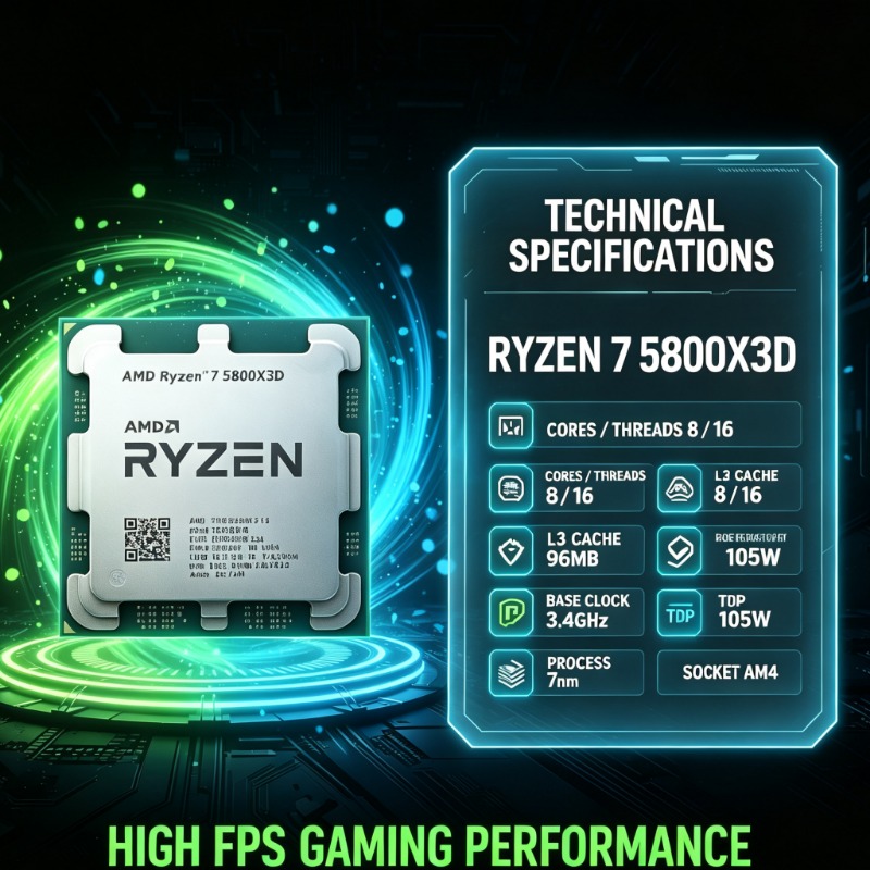 96MB 대용량 캐시 AMD Ryzen 7 5800X3 - Amd Cpu Ryzen 7 리뷰 및 가격